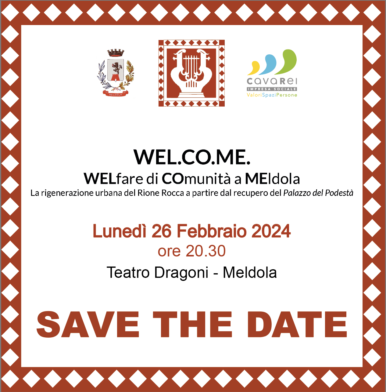 WEL.CO.ME evento al Teatro Dragoni 
